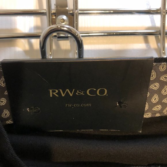 RW&CO Men's Straight Fit Fitted Through Hip & Thigh Trouser Black Size 33x34 NEW - Picture 3 of 7